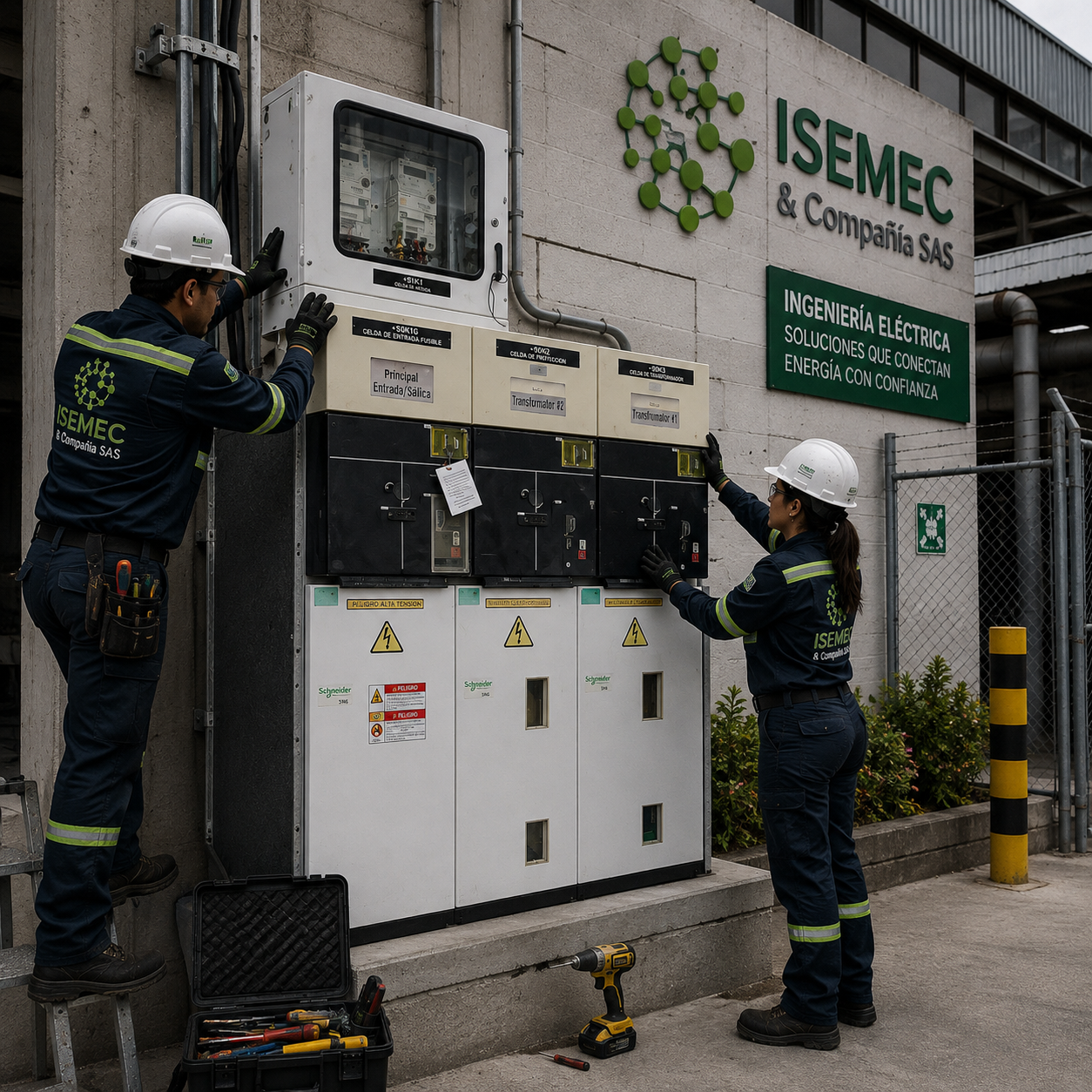 Equipo técnico ISEMEC en campo